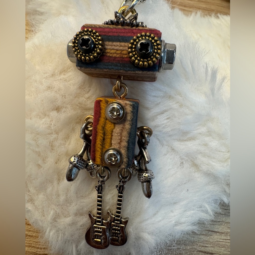 Unique Handmade Robot Pendant Necklace